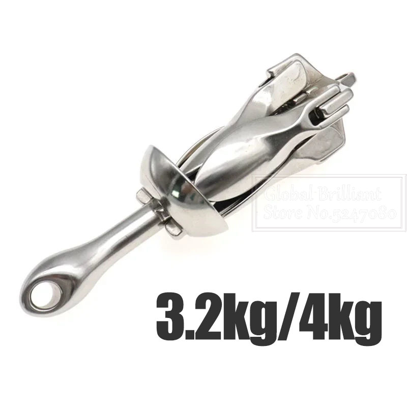 Fishing Kayak Anchor - Aço inoxidável ferro metal âncora, barco