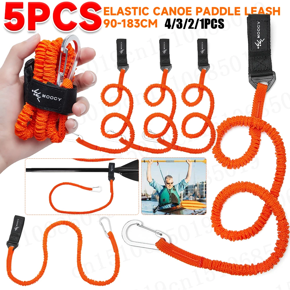 Fishing Kayak Paddle Leash - 5-1 pçs elástico caiaque canoa paddle