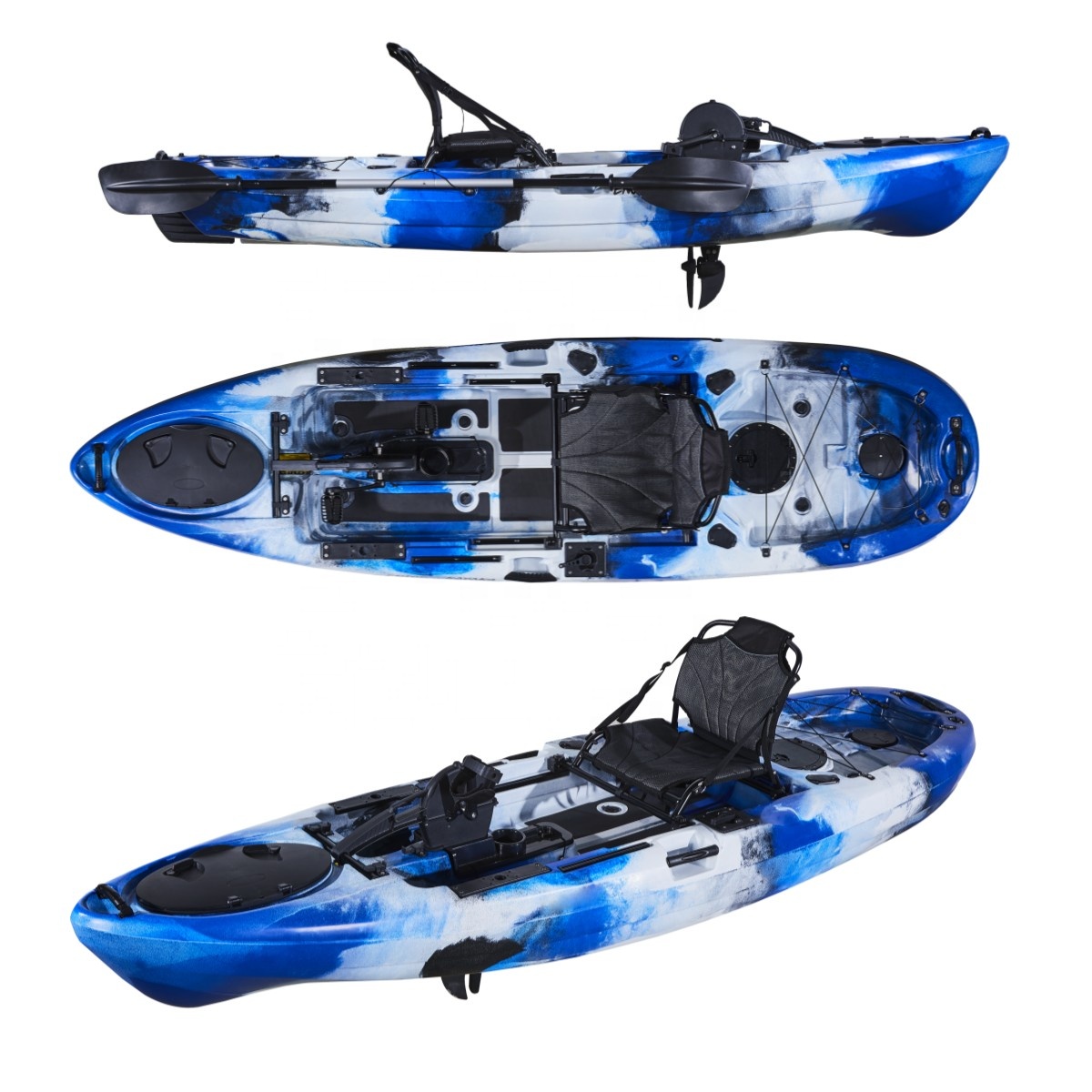 Fishing Kayak Pedal Drive - Canoa de plástico clássica para caiaque