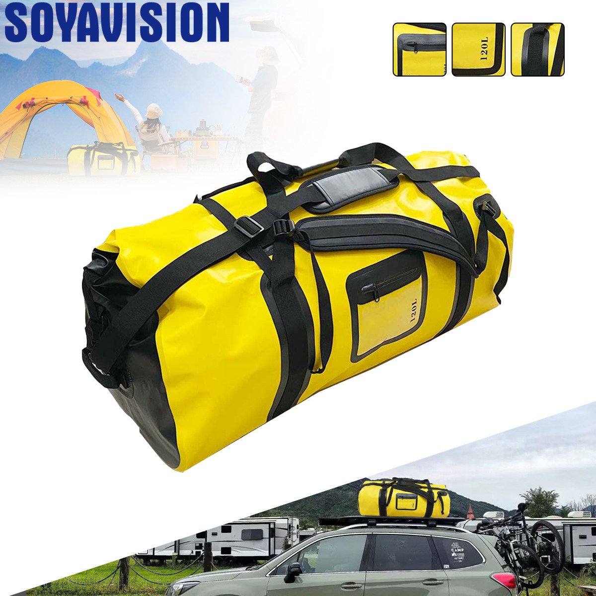 Fishing Kayak Crate - 40l/66l/120l duffle à prova dwaterproof água