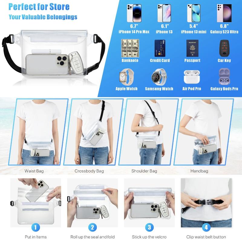 Fishing Kayak Storage Bag - Bolsa estanque ajustável para celular, à