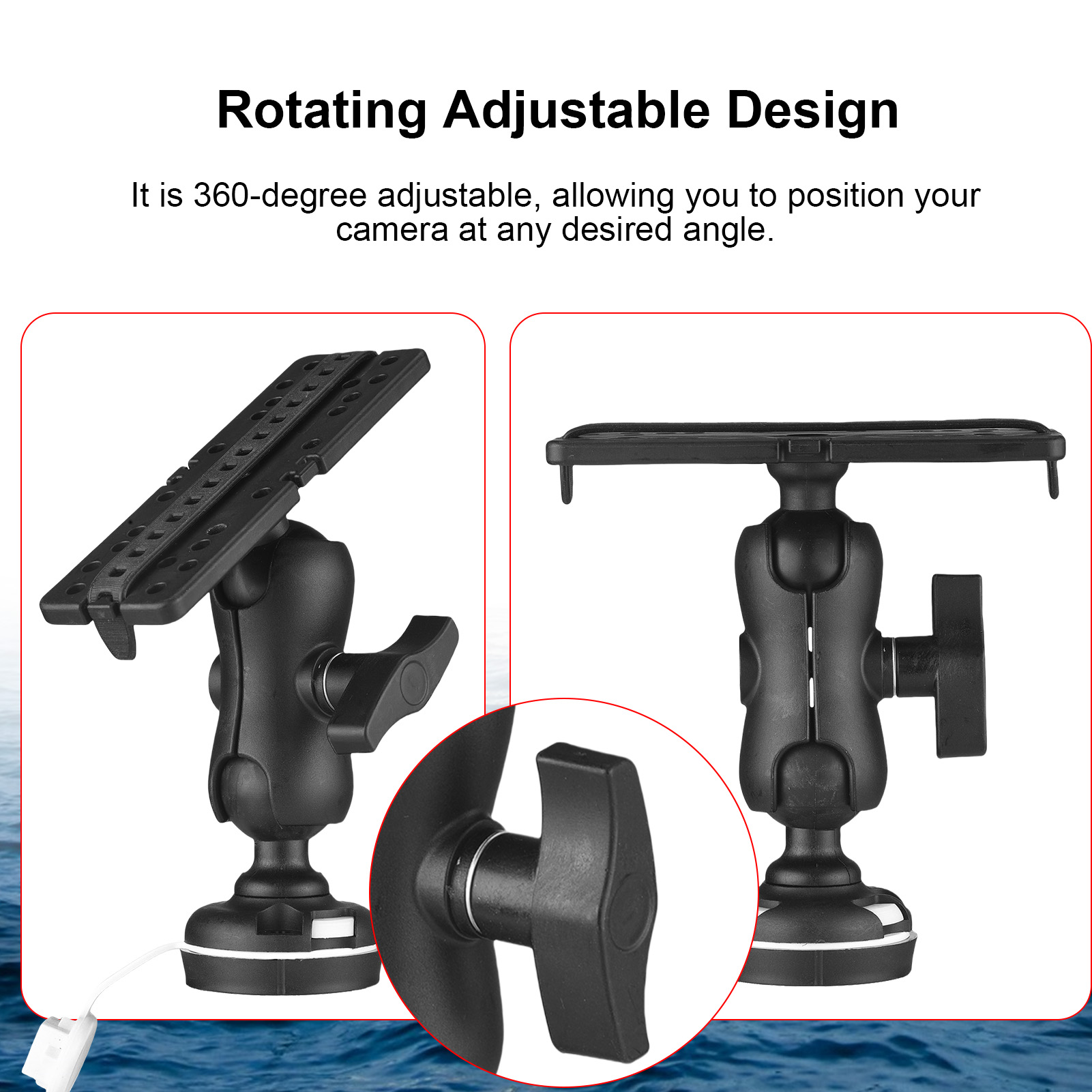 Fishing Kayak Fish Finder Mount - Suporte para localizador de peixes com