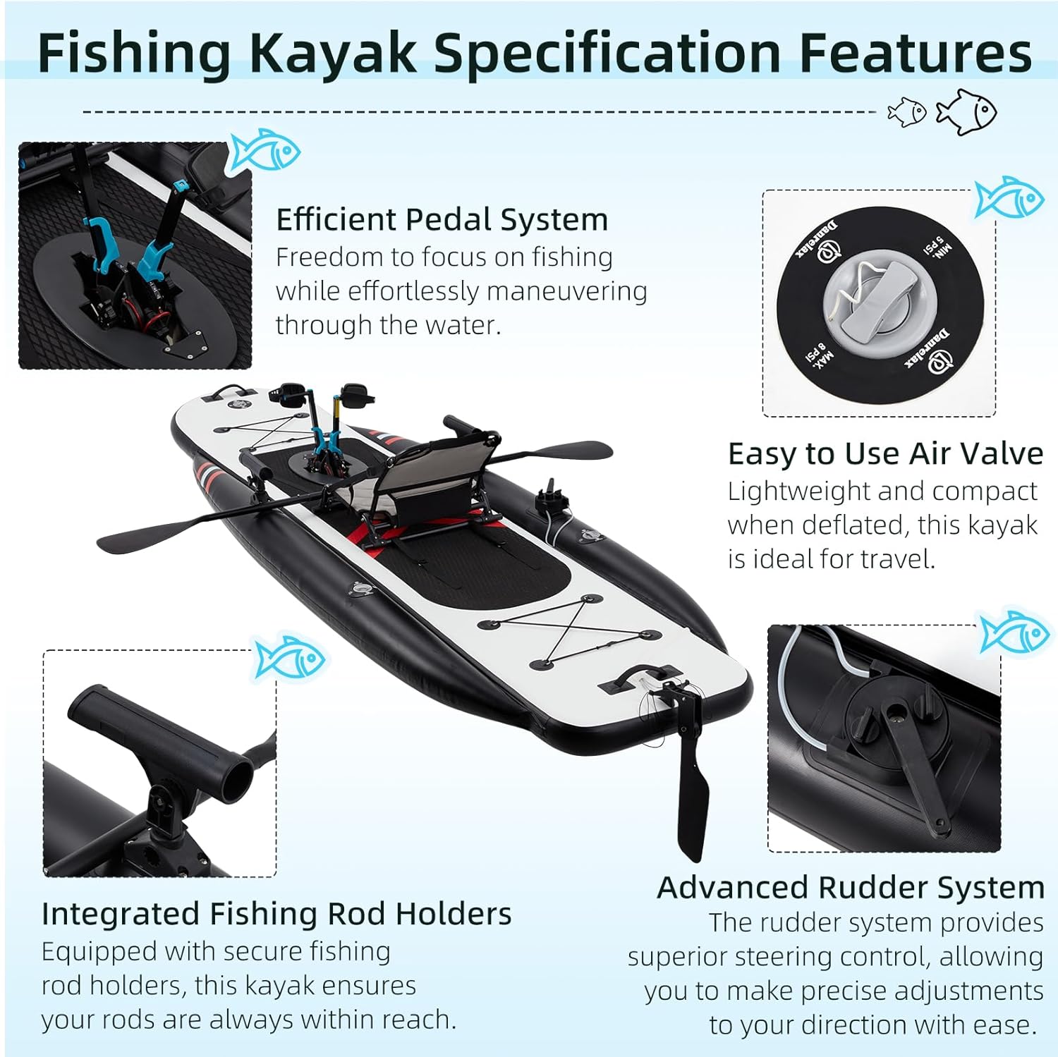 Caiaque Inflável Premium de PV - Fishing Kayak Seat avaliação e preço