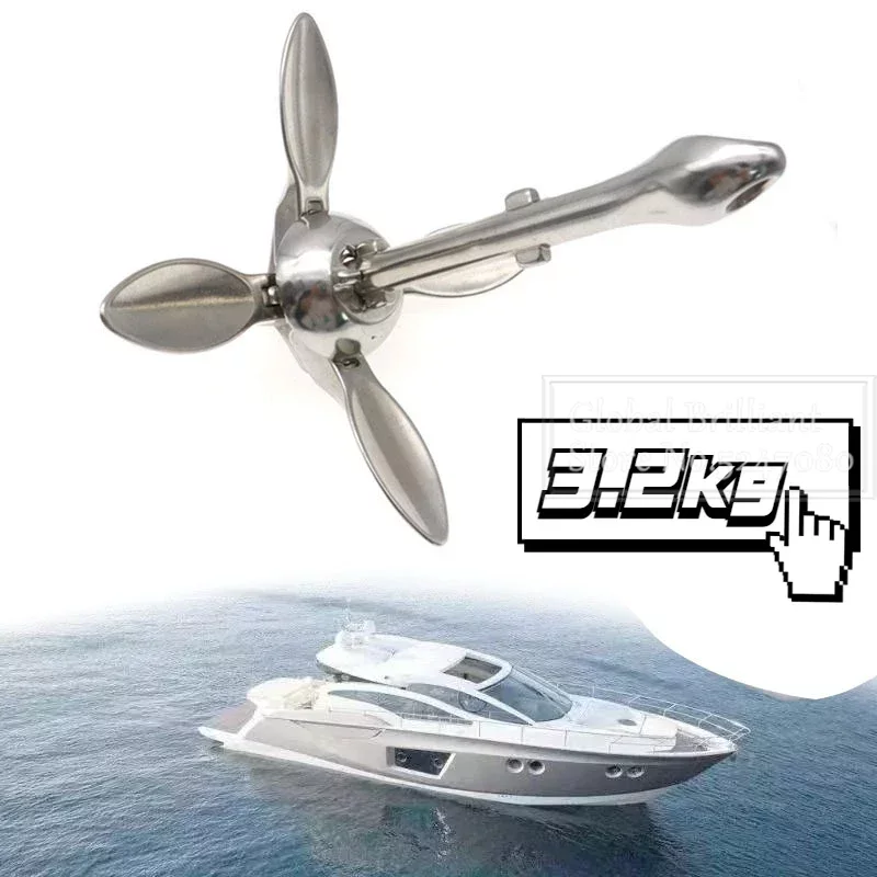 Aço inoxidável ferro metal ânc - Fishing Kayak Anchor avaliação e preço