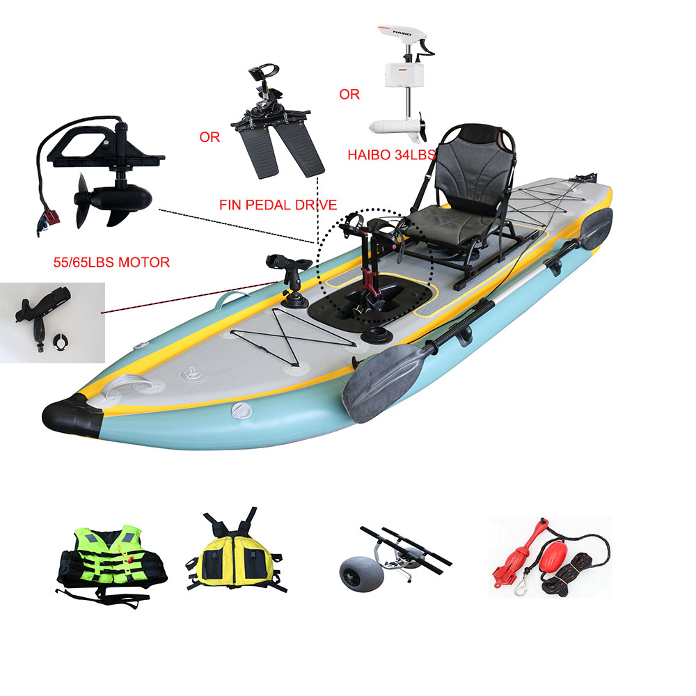 Caiaque de pesca inflável dobr - Fishing Kayak Sit On Top avaliação e preço