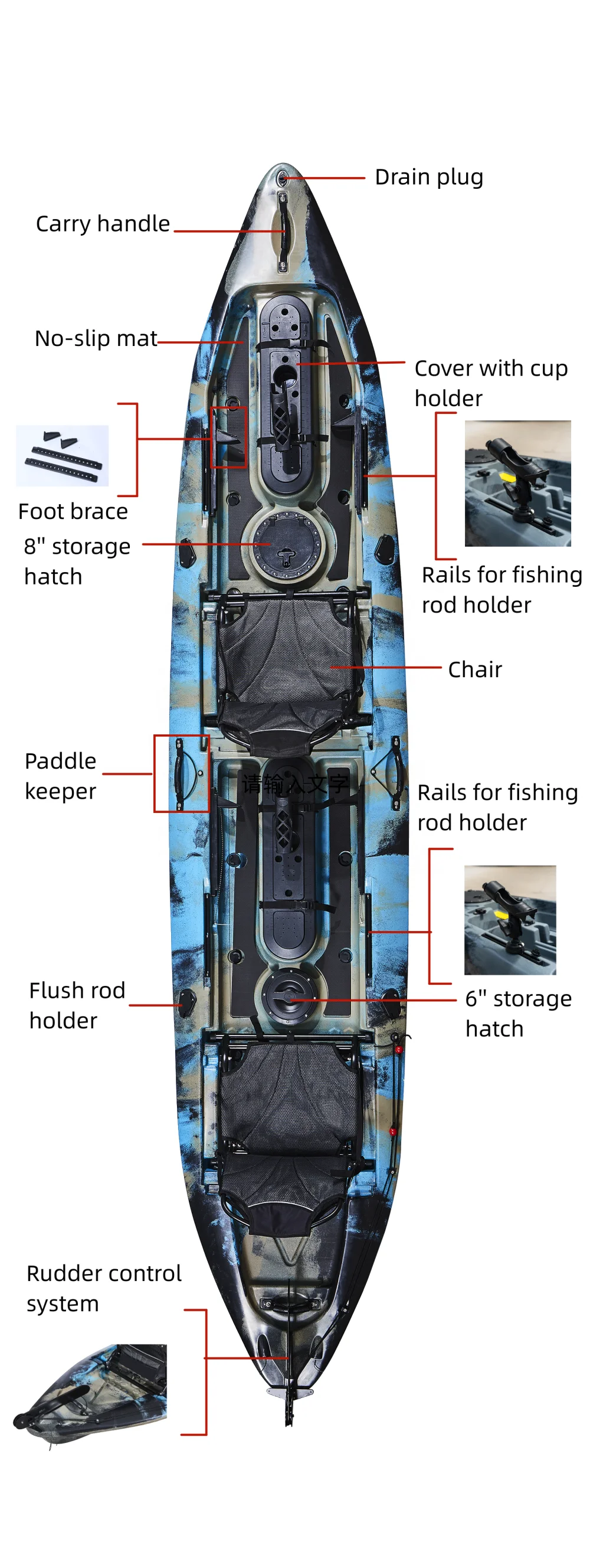 Atacado caiaque de plástico pa - Fishing Kayak Paddle avaliação e preço