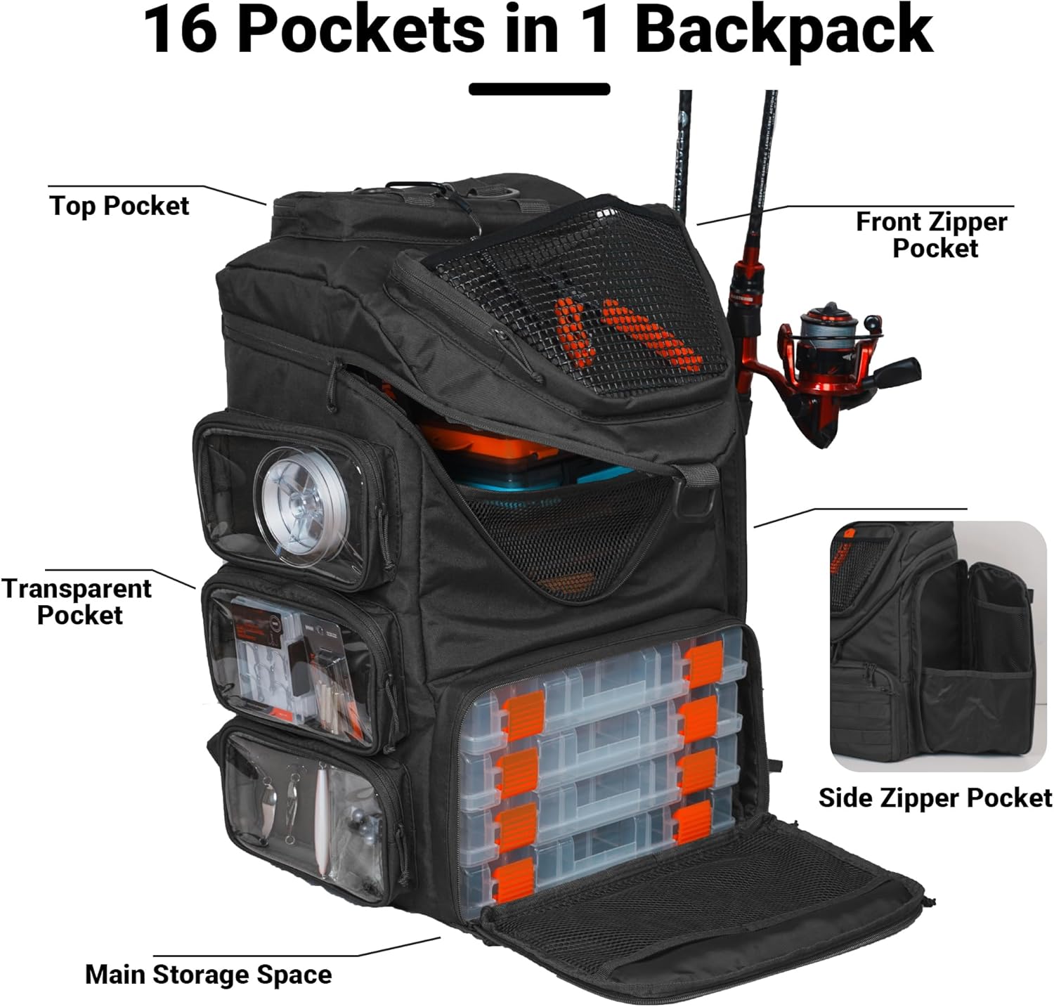 Mochila de Pesca 40L com Caixa - Fishing Kayak Crate avaliação e preço