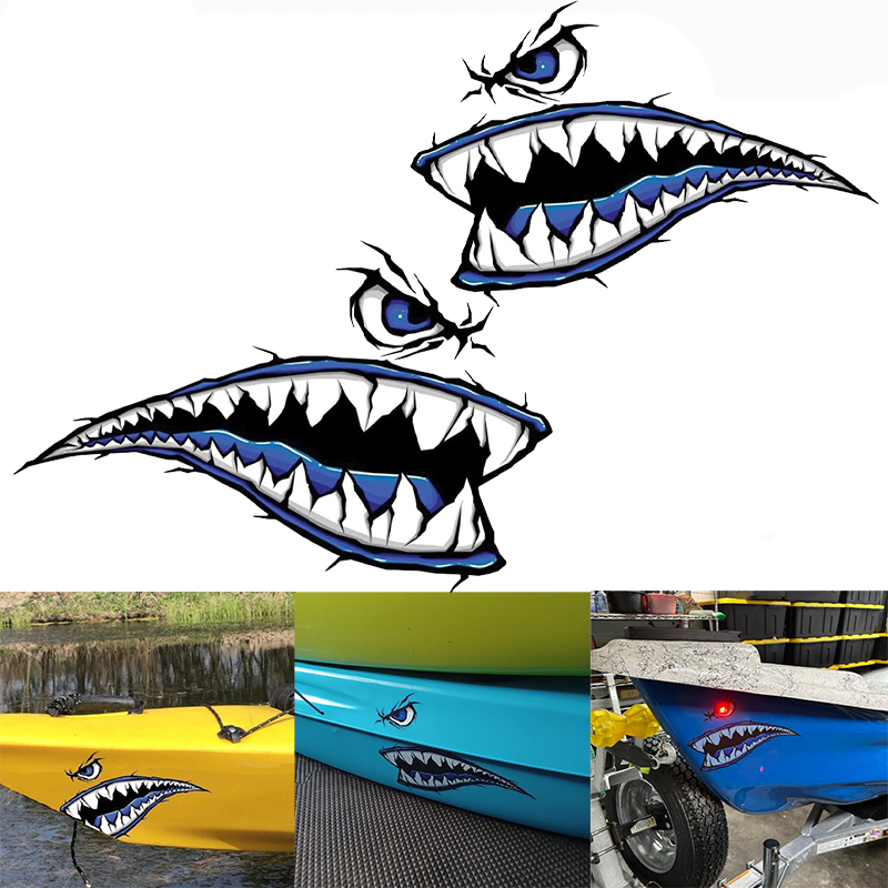 2 pçs dentes de tubarão boca b - Fishing Kayak Sit On Top avaliação e preço