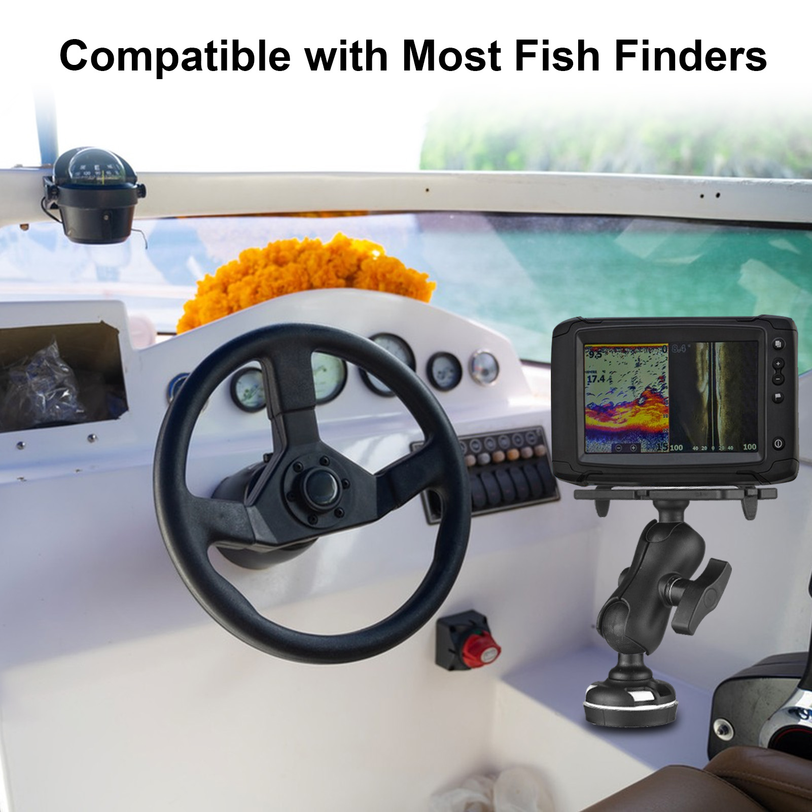 Suporte para localizador de pe - Fishing Kayak Fish Finder Mount avaliação e preço