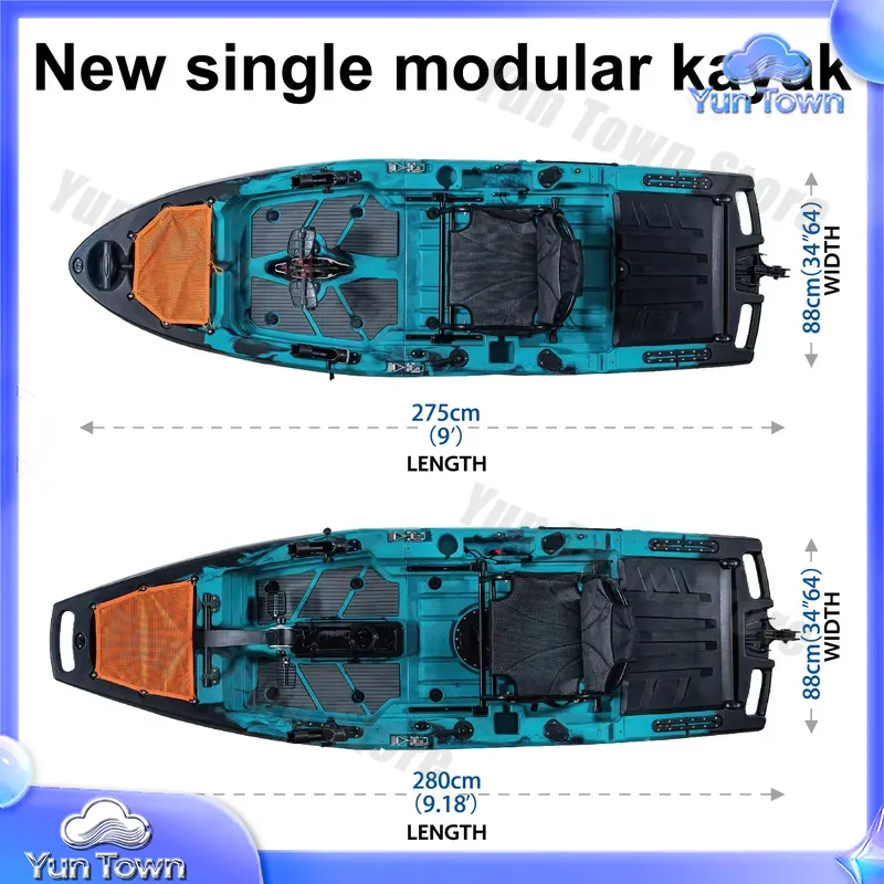 Caiaque Modular de 9,5 pés com - Fishing Kayak Sit In avaliação e preço
